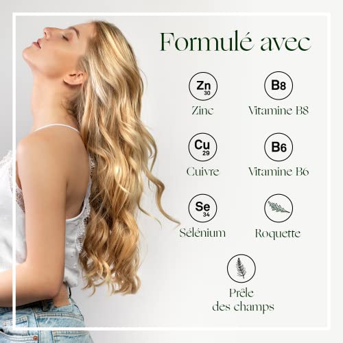 Luxéol Pousse Croissance & Fortification 3 mois, Favorise la Pousse des Cheveux, Complément Alimentaire, 90 Gélules