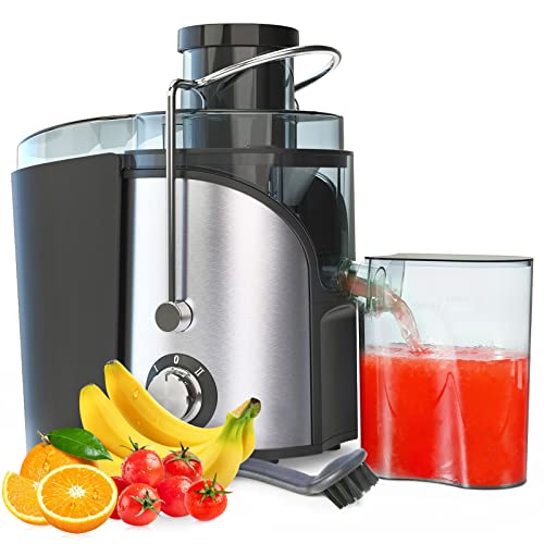 Centrifugeuse Extracteur de Jus, 400W Extracteur de Jus de Fruits et Légumes Pour La Maison et La Cuisine, Matériau SUS304, Facile à Nettoyer, Collecteur de Pulpe de 1500ML, Réglage à 2 Vitesses