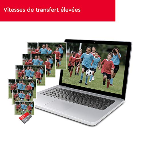 SanDisk Carte Mémoire microSDHC Ultra 32 Go + Adaptateur SD. Vitesse de Lecture Allant jusqu'à 120MB/S, Classe 10, U1, homologuée A1