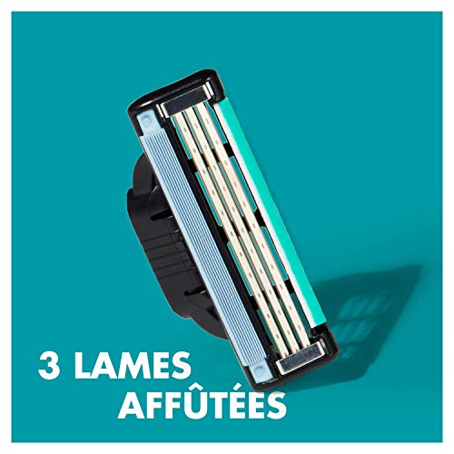 Gillette Mach3 Recharges de Lames de Rasoir Pour Homme, Rasage Manuel, 20 Lames de Recharge