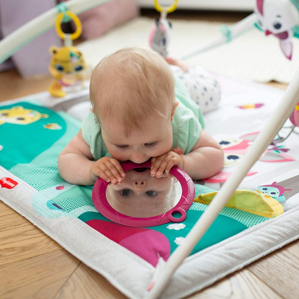 Tiny Love Gymini Tapis d’éveil bébé Musical , Dès la naissance, Collection Dans la forêt, 88 x 78 cm