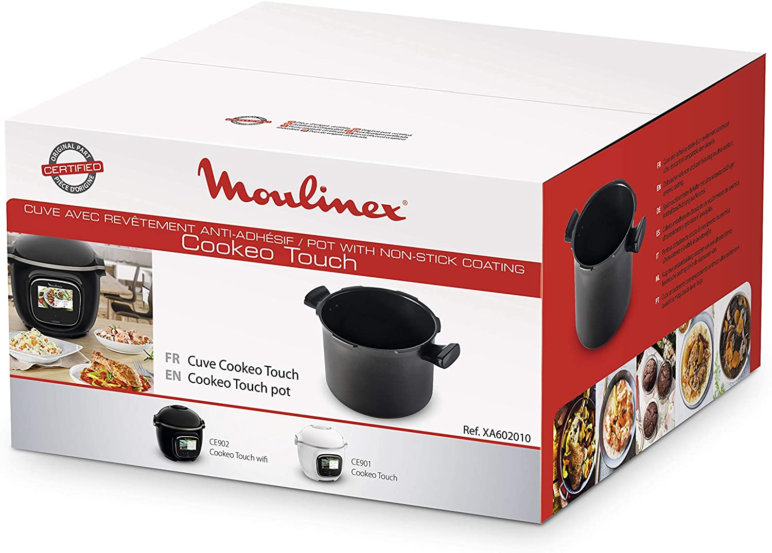 Moulinex Cuve Anti-Adhésive XA605011 Accessoire Officiel distribué par le Fabricant Capacité 6L Compatible avec tous les Multicuiseurs Cookeo, Cookeo Connect, Cookeo(USB + Connect), Cookeo Grameez