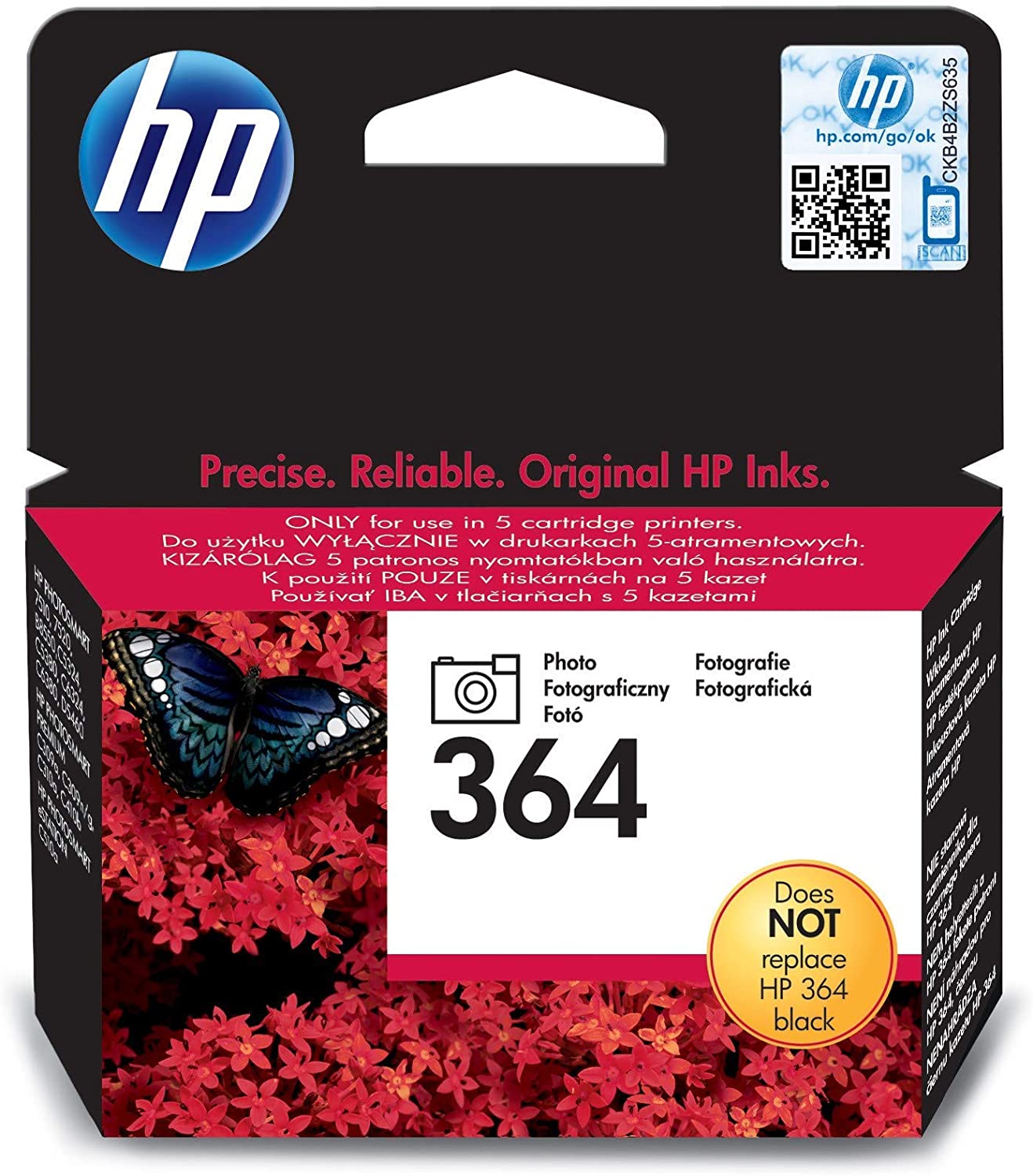 HP 364XL Cartouche d'Encre Cyan grande capacité Authentique (CB323EE)