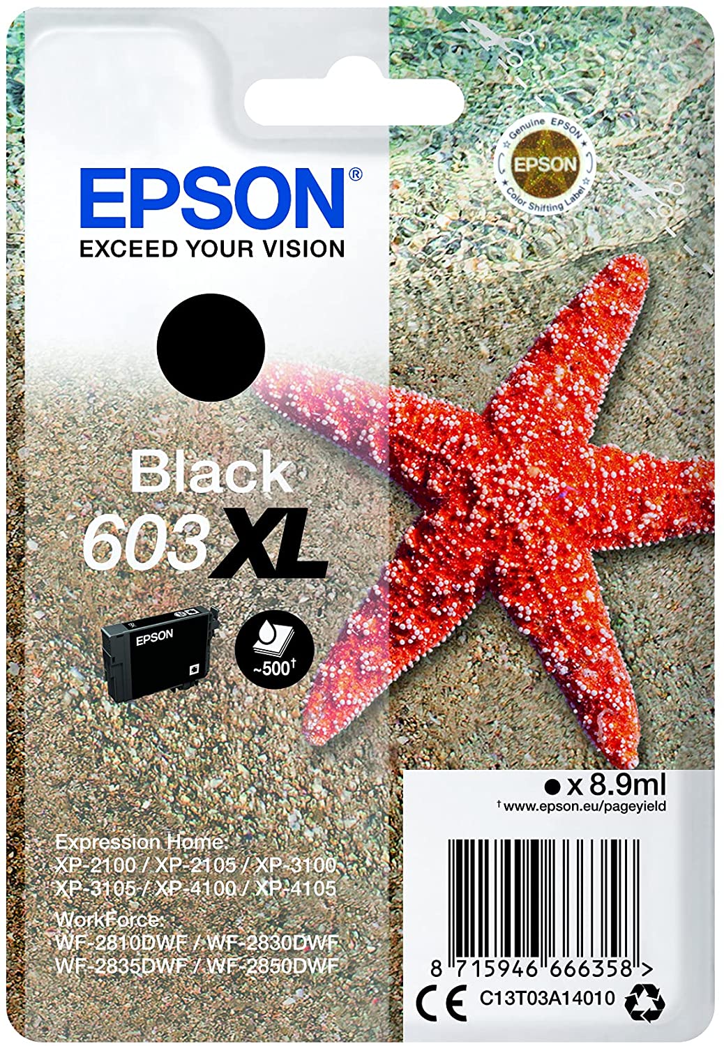 Epson Multipack 603 Etoile de Mer, Cartuchos de tinta originales, 4 colores: Negro, Cian, Magenta, Amarillo