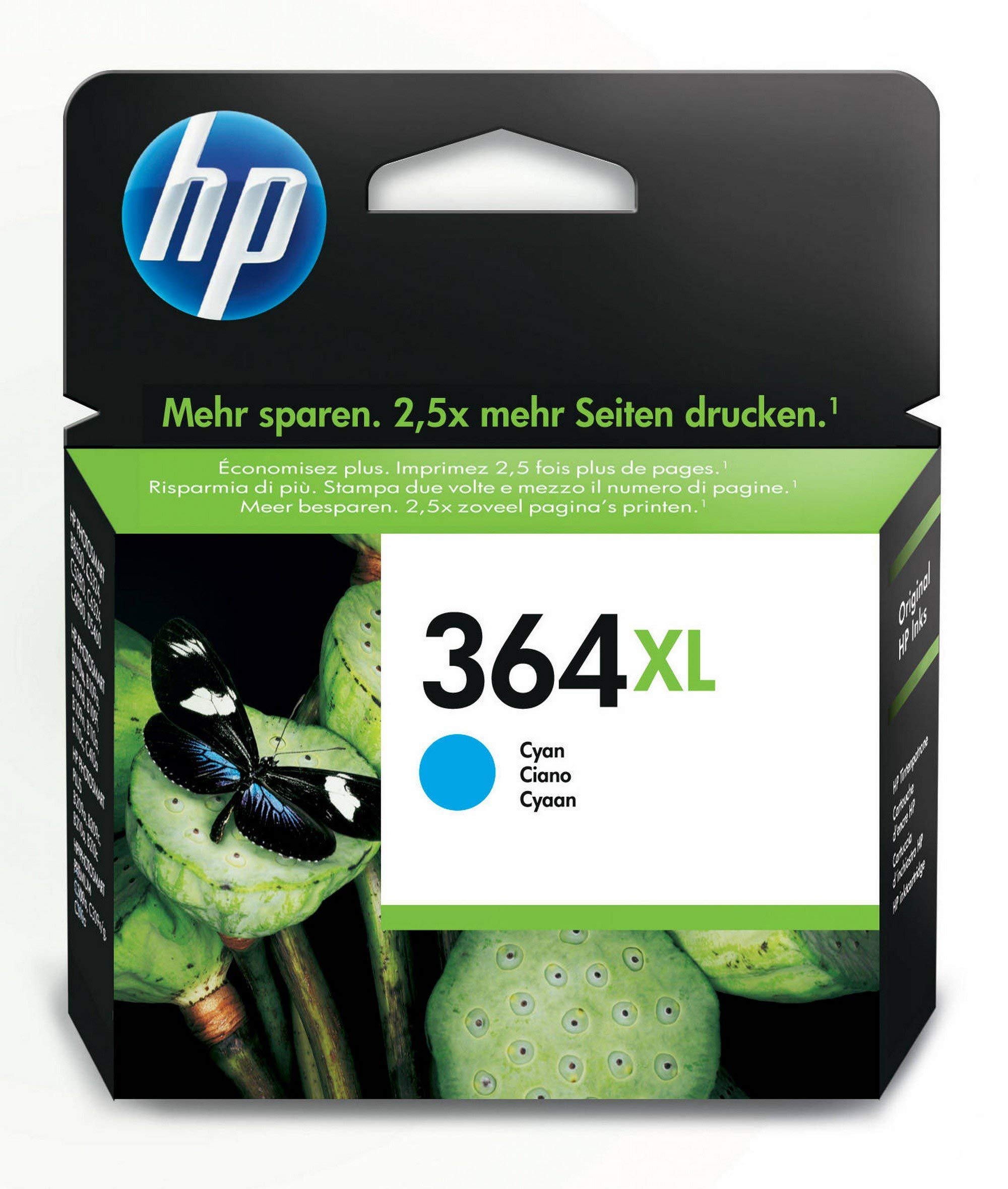 HP 364XL Cartouche d'Encre Cyan grande capacité Authentique (CB323EE)