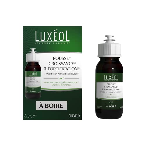 Luxéol Pousse Croissance & Fortification 3 mois, Favorise la Pousse des Cheveux, Complément Alimentaire, 90 Gélules