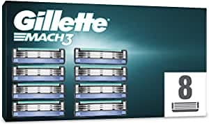 Gillette Mach3 Recharges de Lames de Rasoir Pour Homme, Rasage Manuel, 20 Lames de Recharge