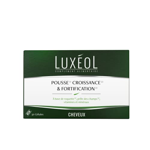 Luxéol Pousse Croissance & Fortification 3 mois, Favorise la Pousse des Cheveux, Complément Alimentaire, 90 Gélules