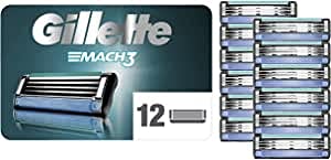 Gillette Mach3 Recharges de Lames de Rasoir Pour Homme, Rasage Manuel, 20 Lames de Recharge