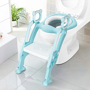 Siège de toilette pour tout-petits Keplin avec marchepied et coussin doux